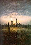 Caspar David Friedrich City at Moonrise oil on canvas